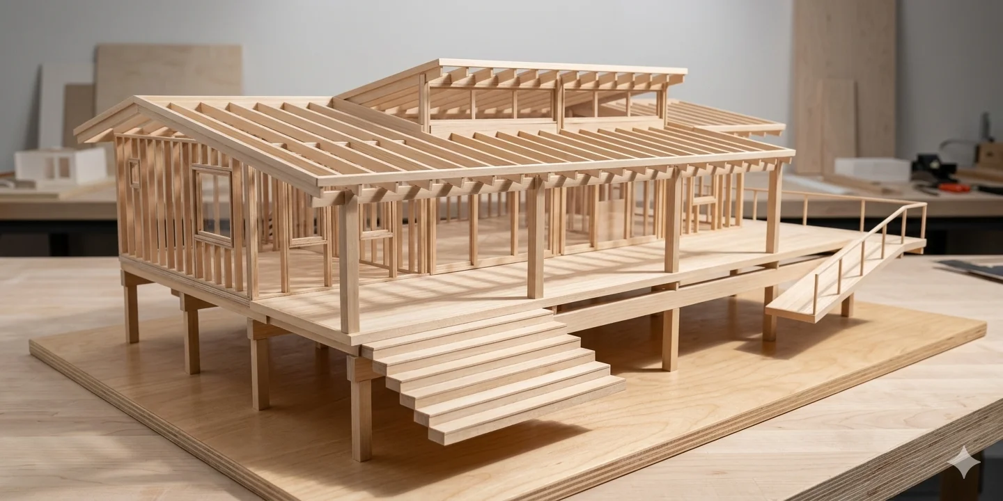 Maquette structure bois ossature